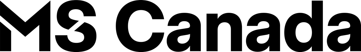 MS Canada logo in bold black letters on a white background, with the "MS" stylized and merged together.